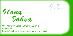 ilona dobsa business card